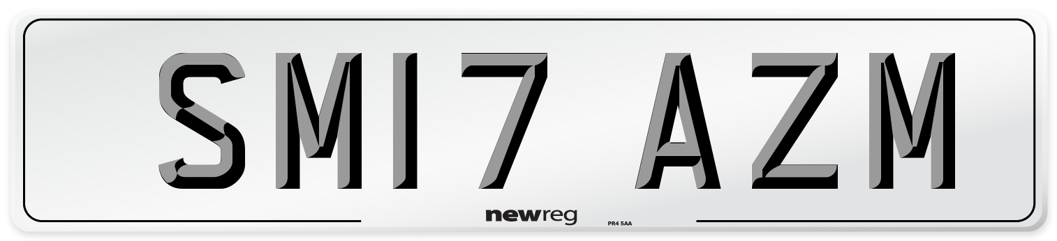 SM17 AZM Number Plate from New Reg